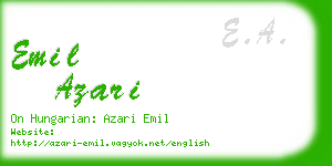 emil azari business card